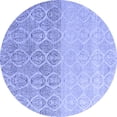 thumbnail image 1 of Ahgly Company Indoor Round Abstract Blue Modern Area Rugs, 3' Round, 1 of 4