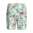 thumbnail image 4 of Picia Bunny And Rose Pajama Shorts for Men, Men's Pajama Bottoms, Sleepwear,Short Pajama Pants-3X-Large, 4 of 9