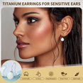thumbnail image 6 of Limerencia Hypoallergenic Titanium Jewelry Water Drops Cubic Zirconia/Opal Earrings for Sensitive Ears Women, 6 of 8