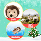thumbnail image 3 of Juguetes navideños para perros de peluche - Juguetes masticables rellenos Juego de juguetes interactivos para cachorros para mascotas pequeñas y medianas, 3 of 5