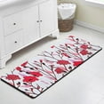 thumbnail image 2 of msiwtych Red Flowers Bathroom Shower Mats, 2 of 5