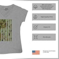 thumbnail image 6 of Camo American Flag Women's V-Neck T-shirt USA Military Proud Army Veteran RED Friday 4th of July Camouflage Patriot Tee, 6 of 7