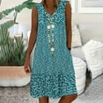 thumbnail image 2 of Taqqpue Womens Summer Dresses Casual Loose Tropical Print Beach Tank Dresses V Neck Sleeveless Flowy Midi Dress Knee Length Sundress with Pockets, 2 of 6