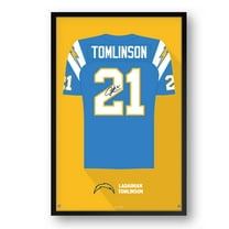 LaDainian Tomlinson Los Angeles Chargers Framed 27" x 39" Retired Jersey Art Print