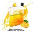 thumbnail image 3 of Botella de agua plana, botella de agua delgada y portátil a prueba de fugas (750 ml), botella de agua transparente reutilizable A5, cabe en la esquina del bolsillo al azar 25 oz, 3 of 5