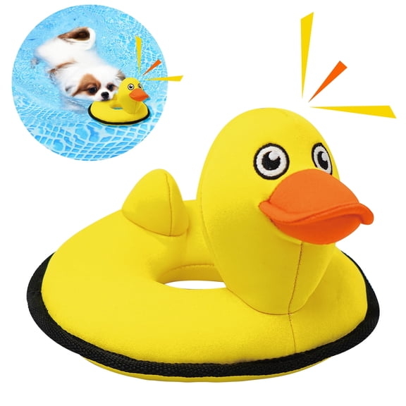 Lepawit Floating Dog Toys for Water Fetch, Squeaky Water Toy for Small and Medium Dogs - Duck