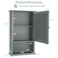 thumbnail image 2 of Gymax Bathroom Wall Mount Storage Cabinet Single Door w/Height Adjustable Shelf Grey, 2 of 9