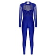 thumbnail image 4 of Alvivi Women One Piece Full Length Gymnastics Leotard Figure Skating Jumpsuit Bodysuit Catsuit Royal Blue M, 4 of 7