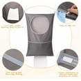 thumbnail image 3 of NOGIS 30 x 20 Inch Hanging Laundry Hamper Large Hanging Laundry Bag with 2 Hooks Tear-Resistance Over The Door Laundry-Hamper for Dirty Clothes Organization and Storage, Save Bathroom Space, 3 of 7