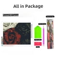 thumbnail image 2 of Black and Red Roses 5D Diamond Art Painting by Number Kits for Adults DIY Paint with Round Full Drill Diamond Gems Painting Art Craft for Home Wall Decor 11.8x15.8in, 2 of 8