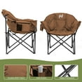 thumbnail image 6 of Slsy 2 Packs Oversized Camping Chair, Fully Padded Folding Moon Saucer Chair for Adults, Heavy Duty Folding Chair with Cup Holder & Carry Bag, Supports 500LBS, 6 of 7