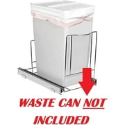 Pull Out Trash Can Under Cabinet- Trash Can Not Included, Heavy Duty w/ - Requires a 13”W X 22”D Cabinet Opening, Chrome