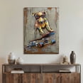 thumbnail image 4 of Empire Art Direct "Dog on skateboard" Primo Mixed Media Hand Painted 3D Iron Wall Sculpture, 4 of 10