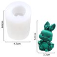 thumbnail image 3 of Moldes de silicona para hornear pasteles 3D con forma de conejito Pascua hecho a mano molde de vela de cera (D), 3 of 7