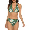 thumbnail image 1 of NICKSUN Women's Bikini Sets, Cute Print Two Piece Bathing Suits Sexy Halter Padded Bikini Swimsuits, 1 of 6