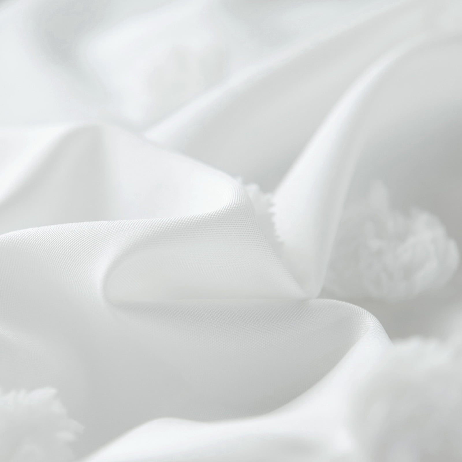 Qookiee White Tufted Dot Duvet Cover Sets Queen Size Boho Soft Embroidery Shabby Chic Duvet Covers 100% Soft Luxury Microfiber Washed Bohemian Bedding Sets 1 Duvet Cover 90x90 in and 2 Pillow Shams