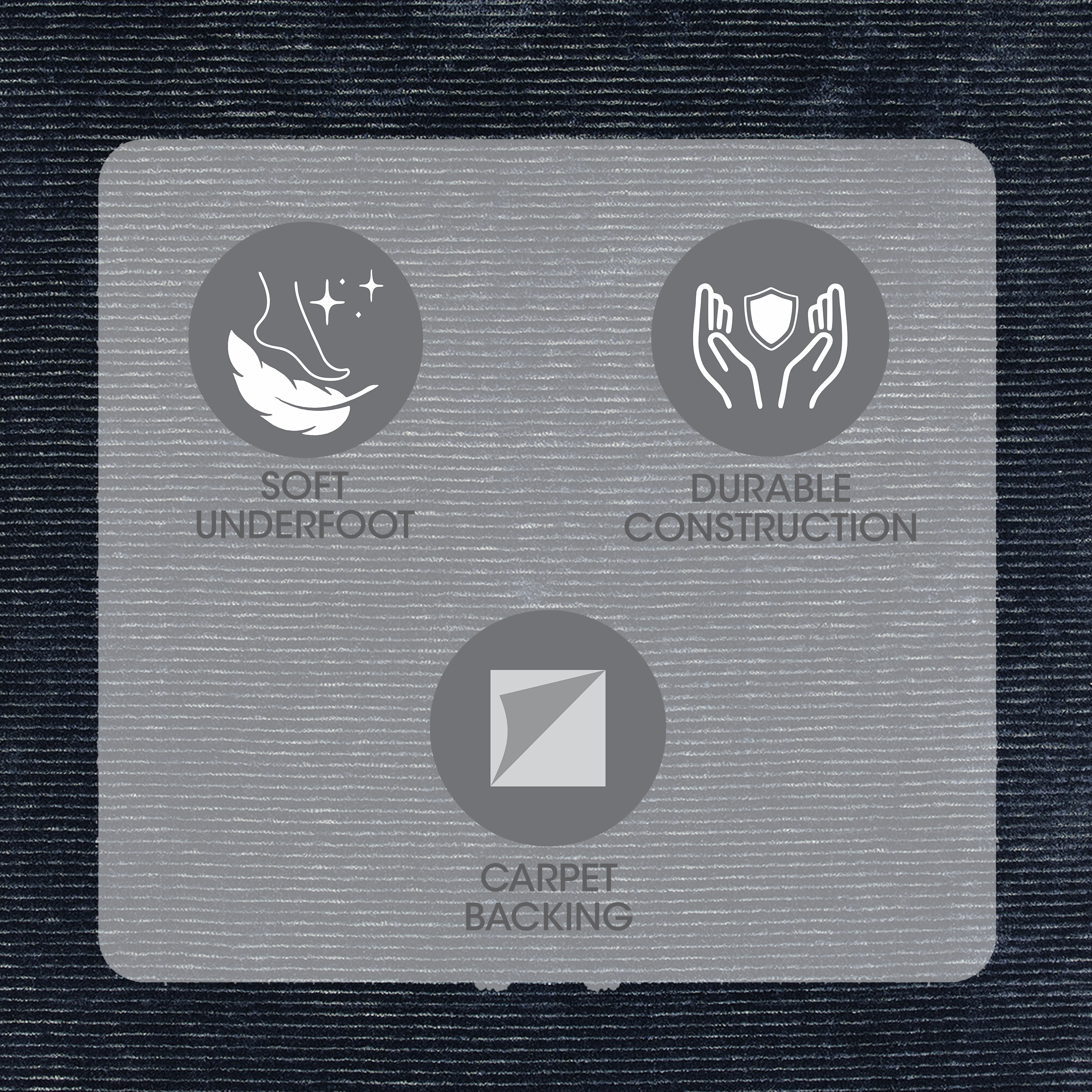 Better Homes & Gardens Washed Indigo Blue Coleman Tonal Hem 5' x 8' Area Rug