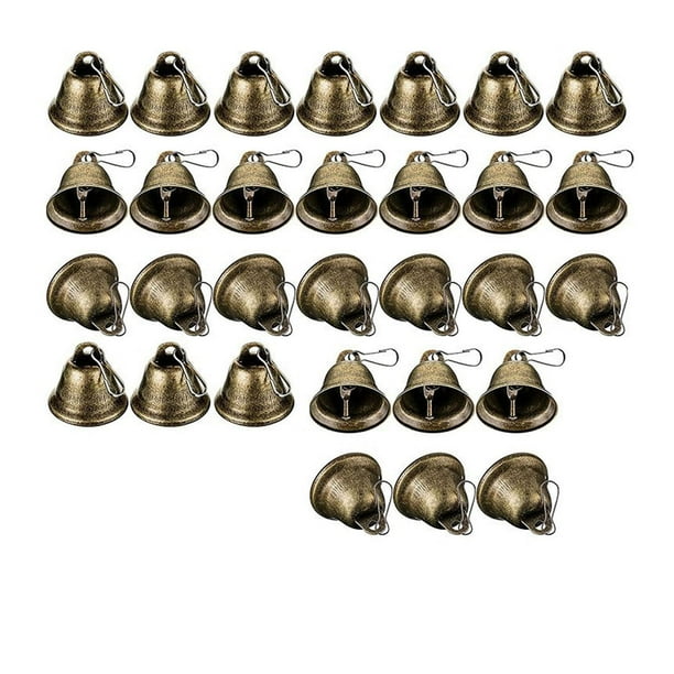 Cascabeles pequeños de bronce, diseño vintage, decorativos, rústicos, colgantes, para hacer tú mismo. 30 piezas