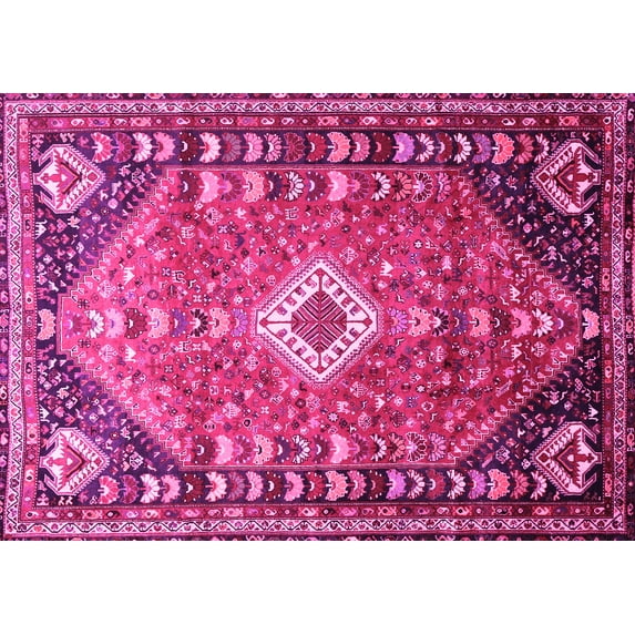Ahgly Company Indoor Rectangle Persian Pink Traditional Area Rugs, 7' x 10'