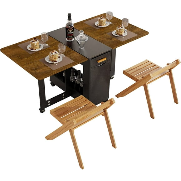 Small Drop Leaf Table 2 Chairs