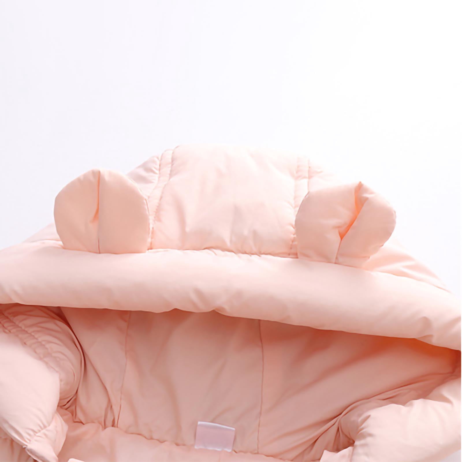 Newborn Velvet-Lined Jumpsuit Winter Baby One-Piece Outfit Long Sleeve Mittens Attached Warm Infant Romper Newborn Jumpsuit