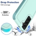 thumbnail image 5 of YEYKX Defender Case for Samsung Galaxy S22 5G 6.1'' Heavy Duty 1 in 1 Design Rugged Full Body Dustproof Shockproof Bumper Non-Slip Protective Cover,Light Green,For Galaxy S22(5G), 5 of 5