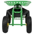 thumbnail image 4 of Barara King Garden Carts Mobile Tools, Heavy Duty Outdoor Truck, Red/Green Garden Cart Rolling Work Seat With Heavy Duty Tool Tray Gardening Planting-Green, 4 of 9