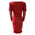 thumbnail image 5 of Gibobby Vestidos para Mujer Casuales Conjunto de falda corta y camiseta de manga larga de color sólido con hombros descubiertos seductores para mujer(Rojo,XL), 5 of 5