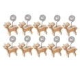 thumbnail image 5 of WHAMVOX 10 Pcs Note Paper Clips Cartoon Deer Shaped Desktop Folder Stand Wood Clip Home Decorations Paper Holder for Message Photo Beige, 5 of 8