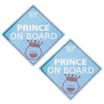 thumbnail image 1 of SHISUYAN 2pcs Prince on Board Sticker Baby Safety Sign Car Sticker Car Decal Sticker, 1 of 8