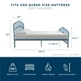 Novogratz Bushwick Metal Bed, Queen, Sea Blue