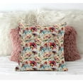 thumbnail image 4 of Roses Sprayed Stars Suede Zippered Pillow with Insert in Blue Yellow 16 x 16, 4 of 5