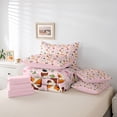 thumbnail image 6 of Feelyou Guinea Pig Bedding Comforter Set 7 Pieces, Cartoon Leaf Flower Full Bedding Set, 6 of 8