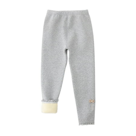 

Edvintorg 3-12Years Pants For Kids Girls Christmas Gifts Clearance Winter Girls Solid Warm Fleece Lined Leggings Elastic Cotton Pants Children s Clothing Girls