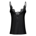 thumbnail image 5 of Lindreshi Camisole Tops for Women 2024 Women Sexy V Neck Lace Patchwork Strappy Sleeveless Casual Camis Vest Tank Tops, 5 of 7