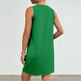 thumbnail image 4 of Fartey Sundresses for Women 2025 Solid Color Sleeveless Tank Dress Casual Loose Summer Beach Dress with Pockets Soft Comfy Crew Neck Holiday Dresses Green L, 4 of 7