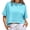 Lake blue, variant on Womens Oversized Crop Tops Workout Short Sleeve T Shirts Summer Casual Loose Fit Basic Tee Shirts with Pockets
