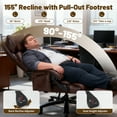 thumbnail image 5 of Qusaphy Big and Tall 800lbs Ergonomic Office Chair Heated massage chair, reclining high-back chair, Footrest & BIFMA Certified Heavy-Duty Support Brown, 5 of 9