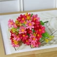 thumbnail image 2 of Artificial Faux Plants Flowers, Ongmies Indoor Flower Artificial Faux Daisy Wildflowers Decor Outside Garden Silk Artificial Flowers, Artificial Flowers, 1X Artificial Flower Daisy 28 Heads, 2 of 9