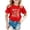 Red, variant on XEGLSBU T Shirts for Girls 12 Girls Taste Printing Fashion Round Collar Loose Hugh Leisure T Shirt with Short Sleeves Red Size 12-13 Years