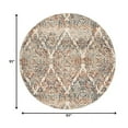 thumbnail image 3 of 8â€™ Round Ivory Brown Decorative Diamond Area Rug, 3 of 5