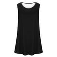 thumbnail image 3 of Plus Size Tank Tops for Women Summer Sleeveless Pleated Crewneck Tunic Shirts Flowy Casual Beach Vacation Clothes 2025, 3 of 5