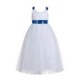 thumbnail image 2 of Ekidsbridal Girl Pageant Flower Girl Dress - Sequin Crossed Straps A-Line Tulle 173-A (Size: 4-12), 2 of 5