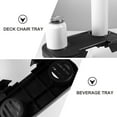 thumbnail image 3 of FONDOTIN Outdoor Lounge Chair Accessory 1Pack Beverage Cup Holder Tray Black Plastic Material, 3 of 8