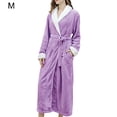 thumbnail image 2 of Albornoz largo de franela gruesa Billuyoard morado M, 2 of 6