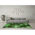 thumbnail image 3 of Ahgly Company Indoor Rectangle Patchwork Green Transitional Area Rugs, 7' x 9', 3 of 4