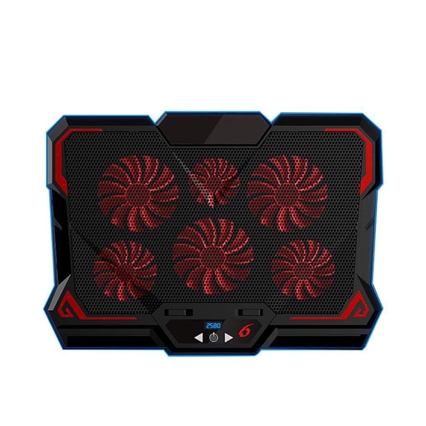 Inteprter Gaming Laptop Cooler Silent Six Fan Cooling Pad Notebook Stand con luz para computadora portátil Electrónica No.1