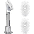 thumbnail image 1 of Soap Dispensing Replacement Dish Brush Storage Set with 2 PCS Brush Refills & Holder - RIMAY Dispenser Scrub Cleaning Scrubber Kitchen Dishwashing Dish Wand Handle for Dishes/Pans/Pots/Sink, 1 of 7