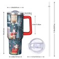 thumbnail image 2 of Dark Blue Christmas Santa Pattern Tumbler with Handle and Lid,40oz Double Wall Vacuum Insulated Tumbler,Cups Gift for Women and Men, 2 of 7