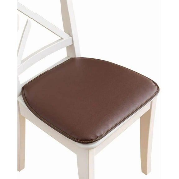 OQOPO PU Leather Dining Chair Cushion with Non-Slip Ties Kitchen Chair Cushion and Seat Cushion for Dining Room 43 * 40cm (Color : Brown,Size : 1pack)
